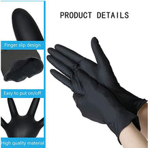 Load image into Gallery viewer, akgk Black Nitrile Disposable Gloves, 1000 PCS Exam Gloves, 4 Mil Small, Food Safe, Cleaning Gloves, Latex &amp; Powder-Free(Case of 1000, 10 Boxes of 100)
