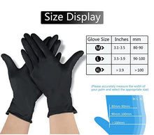 Load image into Gallery viewer, akgk Black Nitrile Disposable Gloves, 1000 PCS Exam Gloves, 4 Mil Small, Food Safe, Cleaning Gloves, Latex &amp; Powder-Free(Case of 1000, 10 Boxes of 100)
