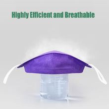 Load image into Gallery viewer, akgk KN95 Face Masks 100 Pack, Individually Wrapped, 5-Ply Disposable Purple Face Mask Against PM 2.5 Smoke and Dust
