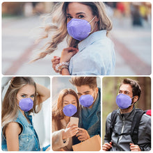 Load image into Gallery viewer, akgk KN95 Face Mask 50 PCS, Breathable Protection Masks, 5-Ply KN95 Purple Masks, Cup Dust Safety Masks
