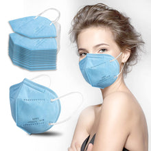 Load image into Gallery viewer, akgk KN95 Face Mask 50 PCS, Breathable Protection Masks, 5-Ply KN95 Blue Masks, Cup Dust Safety Masks
