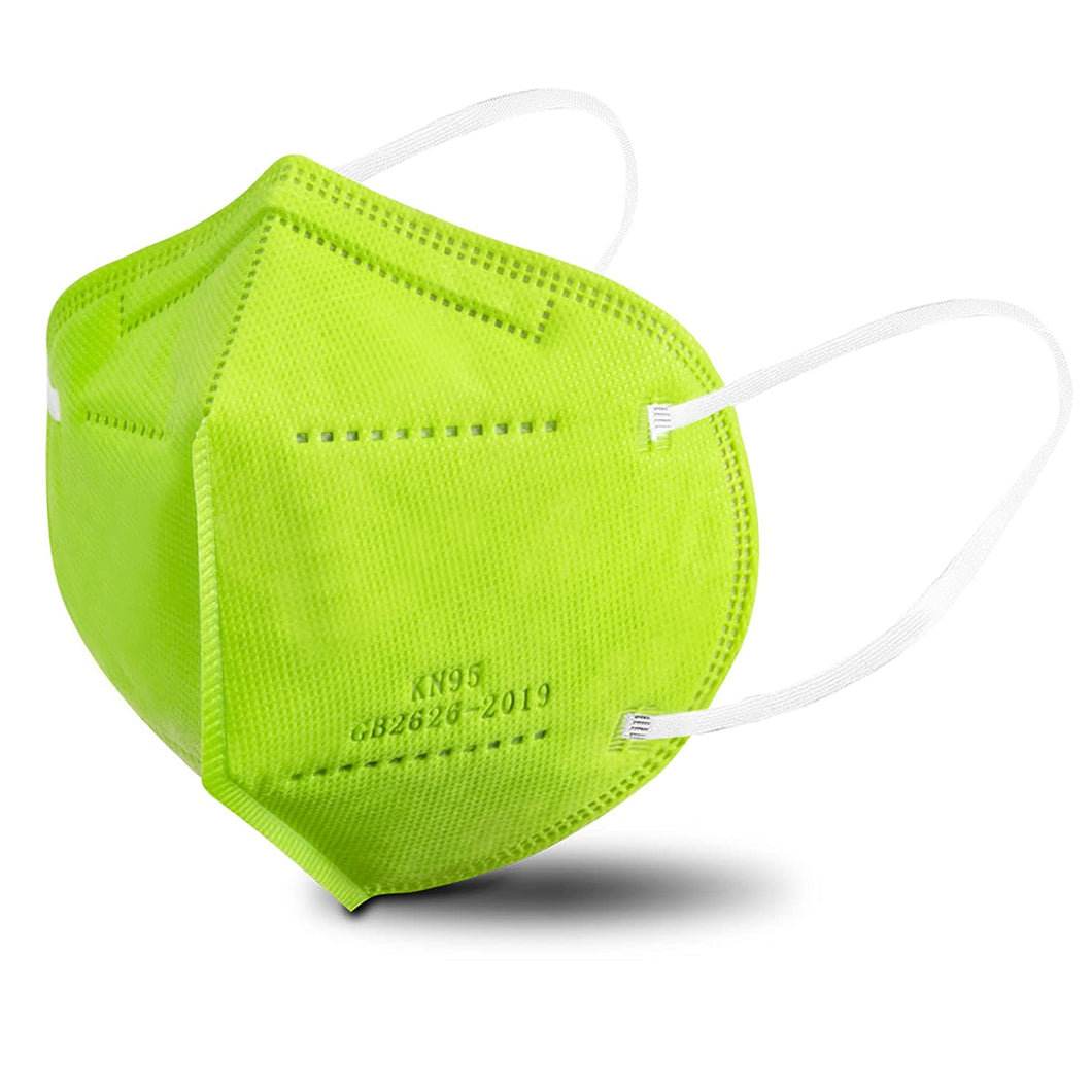 akgk KN95 Face Mask 50 PCS, Breathable Protection Masks, 5-Ply KN95 Green Masks, Cup Dust Safety Masks