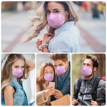 Load image into Gallery viewer, akgk KN95 Face Mask 50 PCS, Breathable Protection Masks, 5-Ply KN95 Hot Pink Masks, Cup Dust Safety Masks
