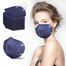 Load image into Gallery viewer, akgk KN95 Face Mask 50 PCS, Breathable Protection Masks, 5-Ply KN95 Navy Blue Masks, Cup Dust Safety Masks
